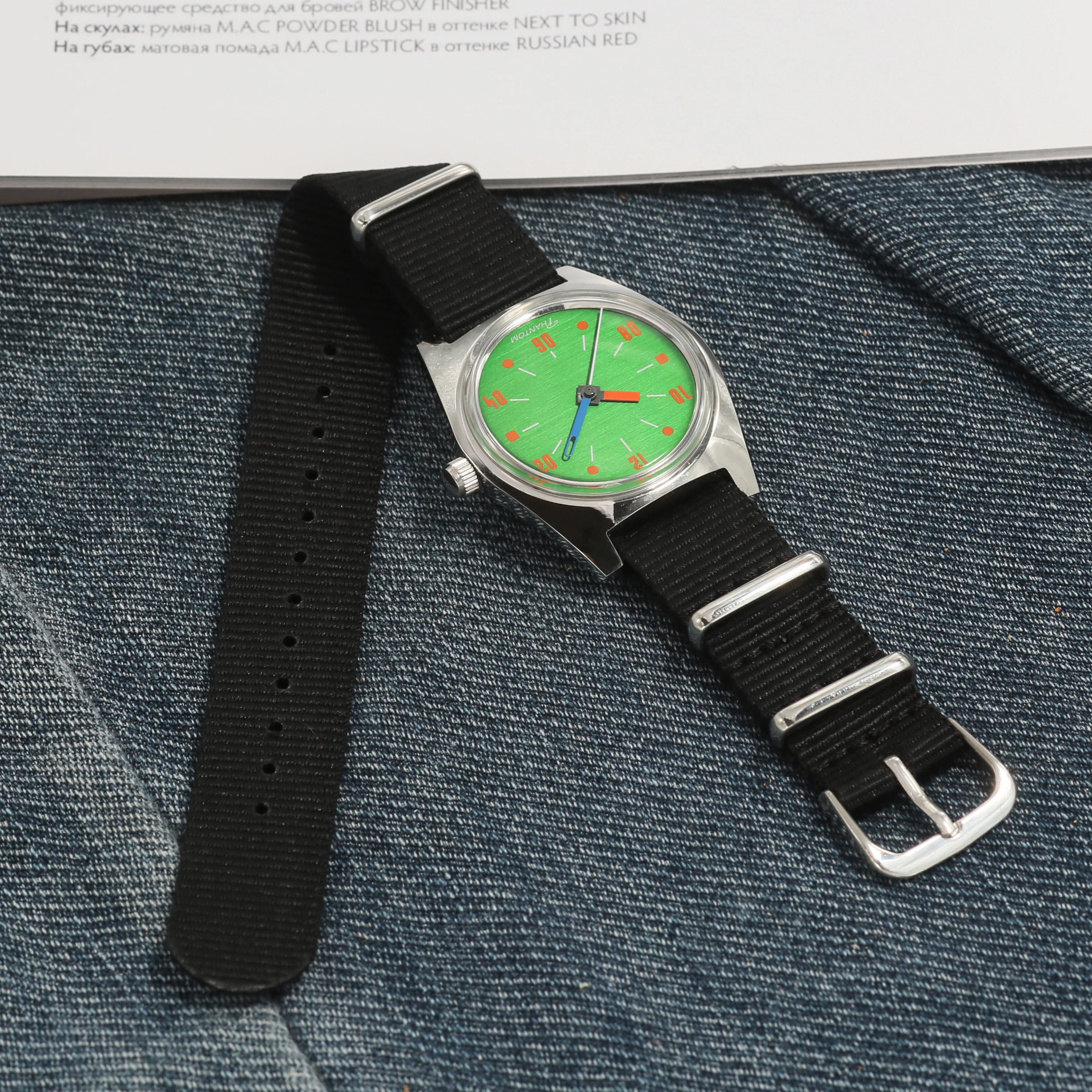 فانتوم 36 ملم ساعة ميكانيكية يدوية للرياح 7120 مقاومة للماء بتصميم باوهاوس للرجال بالجملة #5