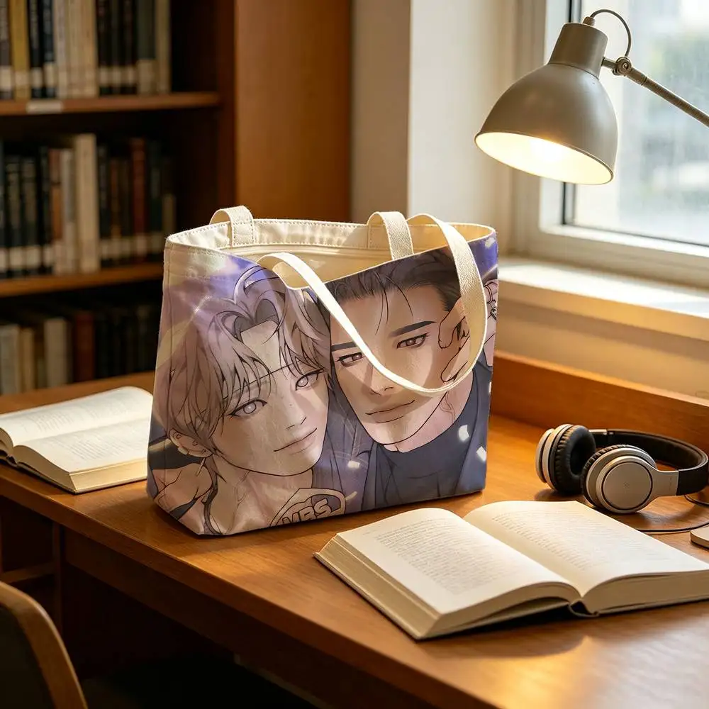 dramatic manhwa Pearl Boy Ignite the Dawn Print Bag Eco Shopper Cotton Jute Bag Reusable Bag Foldable Reusable Sac Tissu