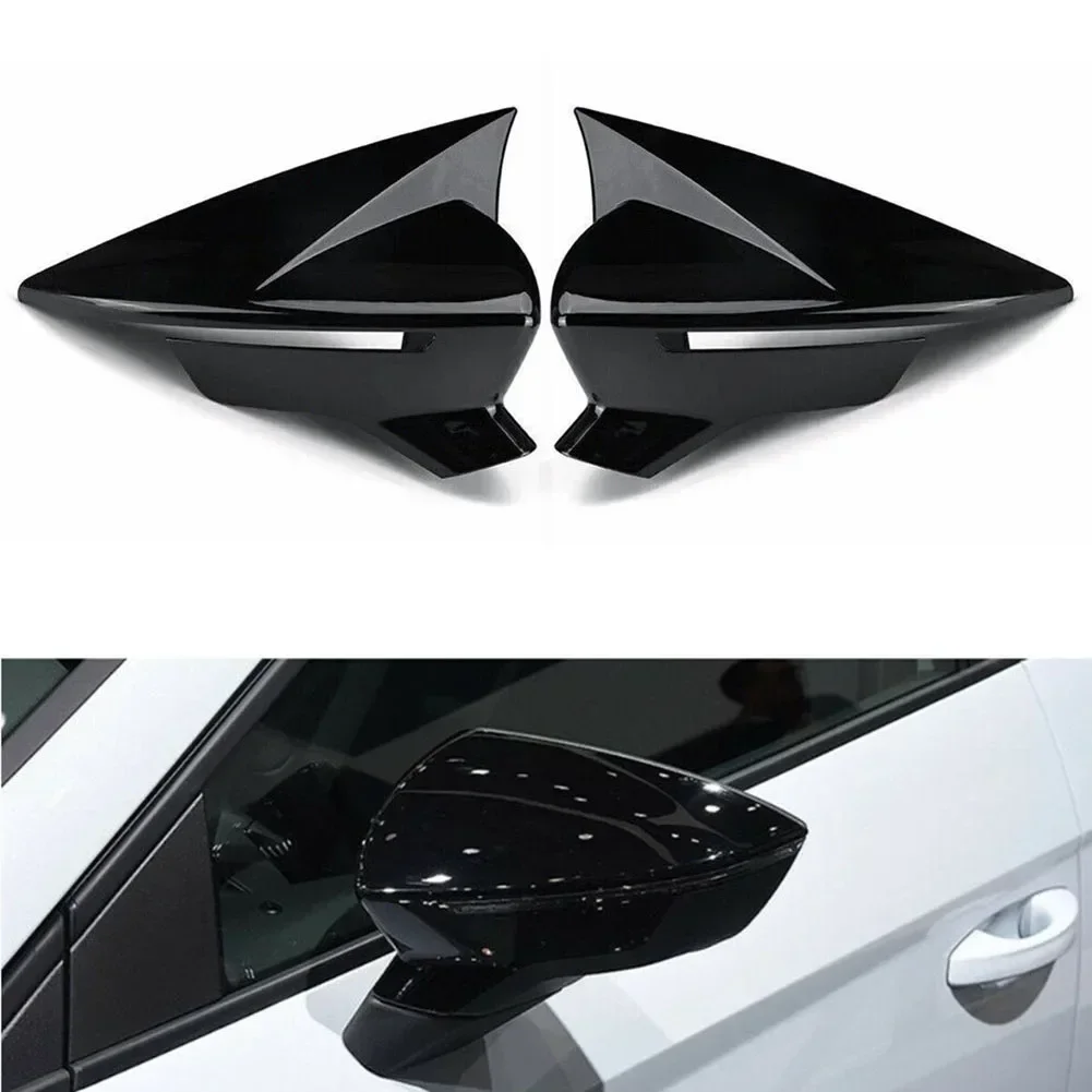 

2pcs Car Rear View Side Mirror Cover Trim For SEAT LEON MK3 5F 2013-2018 Exterior Replacement Parts