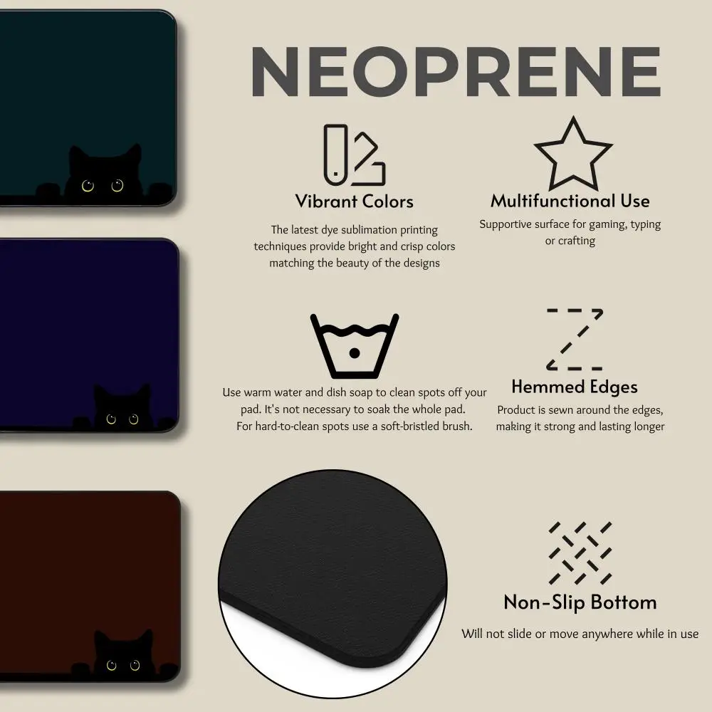 Tapis de souris chat-tapis de bureau de jeu XXL mignon Kitty pour filles tapis d'ordinateur à Surface souple antidérapant pour le bureau et la maison