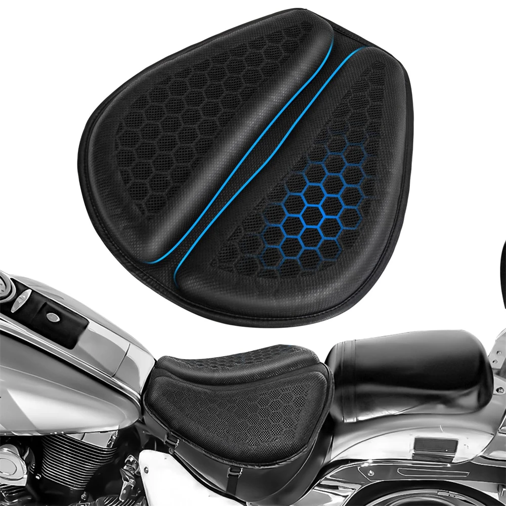 

Motorcycle Gel Seat Cushion Cooling Seat Shake Rider Cushion 3D-Honeycomb Shock Absorption Comfort Motorcycle Saddle Cushion