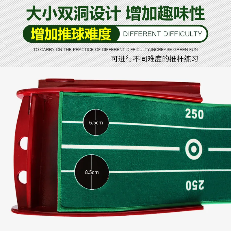 Pratica per putter da golf indoor, coperta da allenamento in velluto, forniture per pratiche da fairway da golf in legno massello