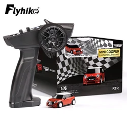 Turbo Licensed Mini Cooper F56 3 Door Hatch 1/76 Radio Control Racing RC Car RTR Kit For Kids and Adults Gift