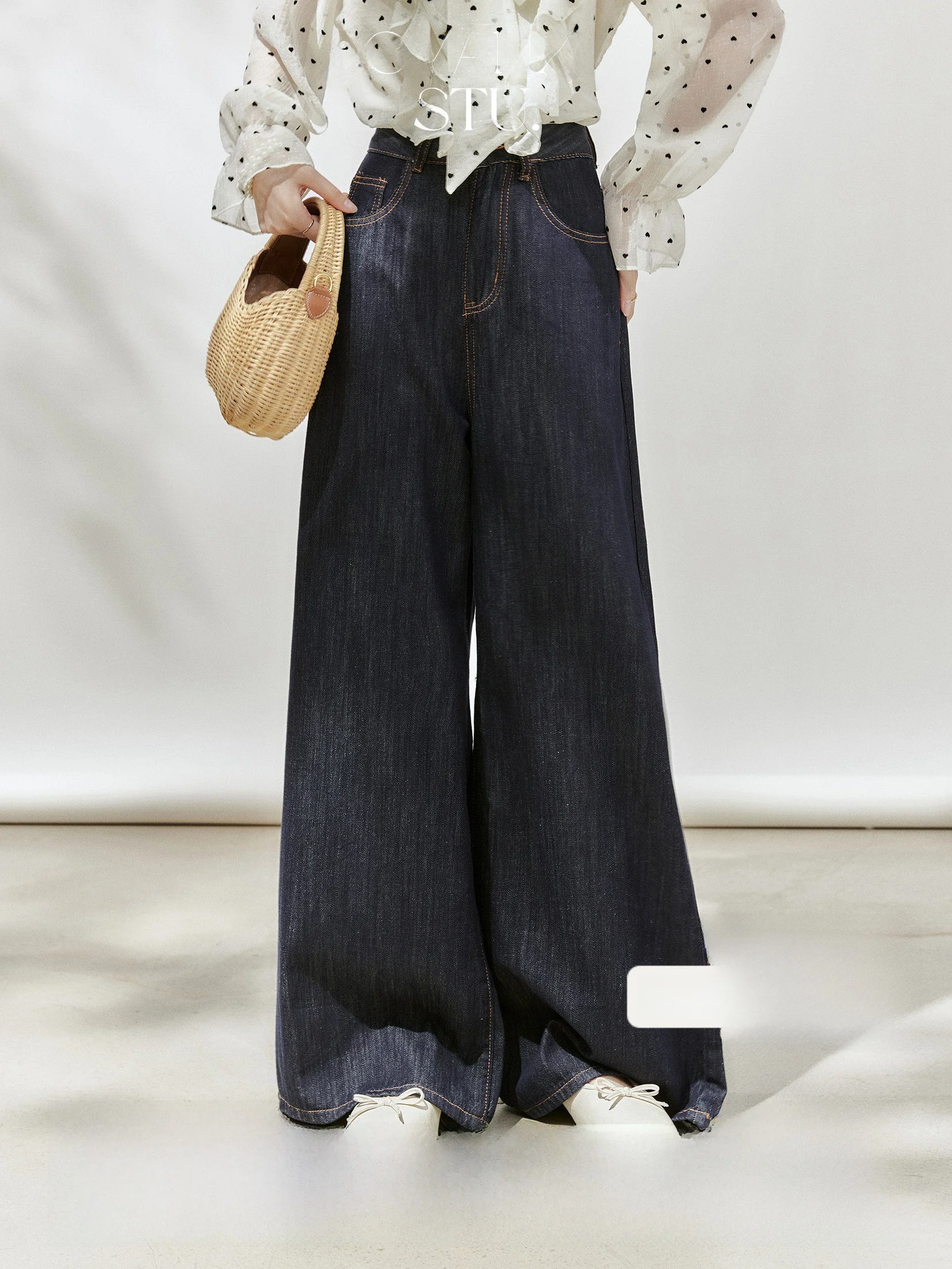 

Cleanfit High Street Широкие джинсы Свободные прямые повседневные женские брюки с высокой талией Лето 2025 Новые удобные джинсовые брюки