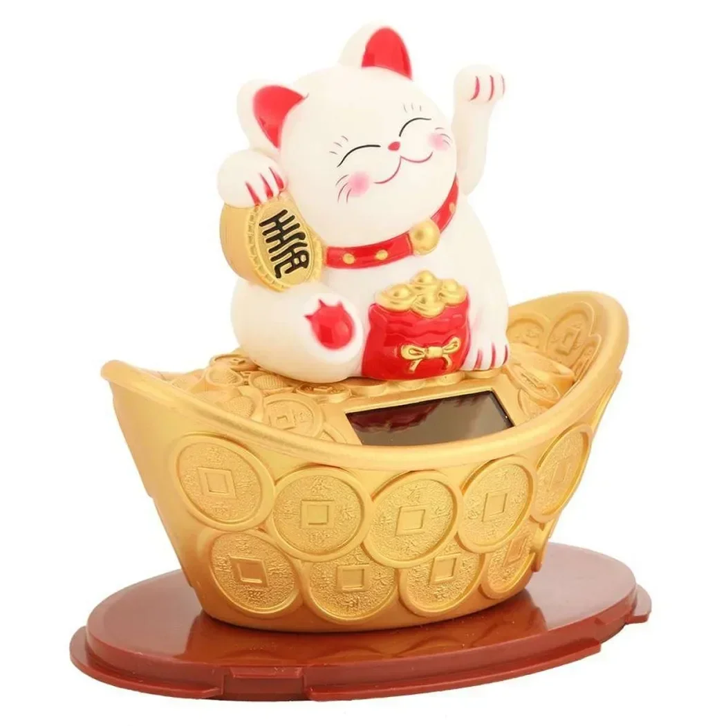 Lucky Cat Japanese Wealth Waving Shaking Hand Maneki Neko Fortune Welcome Cat Craft Car Shop Hotel Home Restaurant Decor Gifts