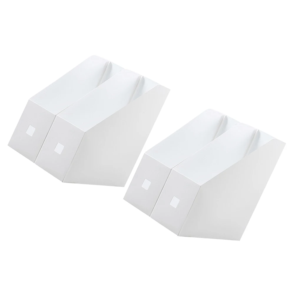 

4 Pcs Storage Box Plastic Desk ganizer Desktop Hanging ganizer Spacesaving Design Magazine Rack Document Holder Folder