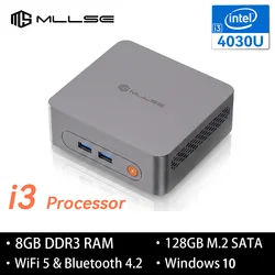 MLLSE Mini PC M2 Intel Gemini Lake Intel I3 4030U 8GB RAM 128GB ROM WiFi 5 Win10 Bluetooth 4.2 USB 3.0 Mini Computer