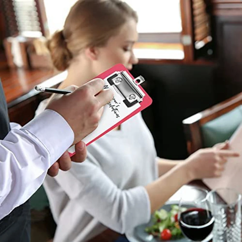 4Pcs Small Clipboards Clip Board Notepads Clipboard Memo Size Pocket Plastic Clipboard