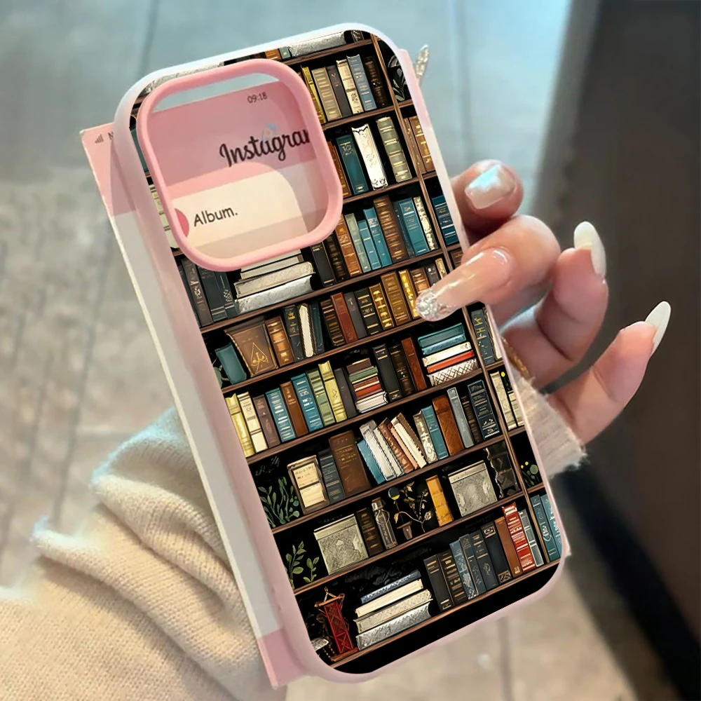für Xiaomi Redmi Note 14 13 12 11 10 Pro Plus 4G 5G Redmi 14C 13C 15C Retro-Bücherregal-Muster Kunst-Handyhülle Silikon-TPU-Cover – Detail 1