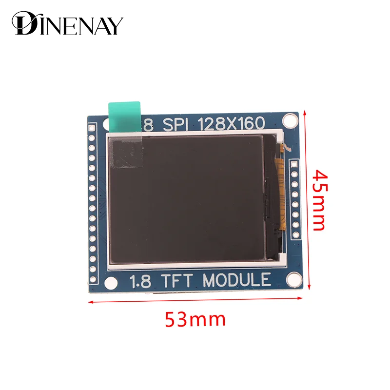 Módulo de exibição TFT LCD com rodapé PCB, Serial Port Acessórios, 1.8 Polegada, SPI