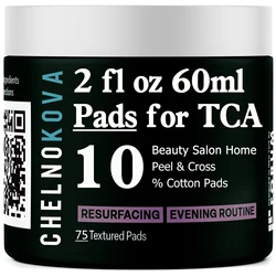 TCA, almohadillas peladoras TCA, almohadillas peladoras químicas Tca, 75 almohadillas en caja, 20 30 35 50 70 ordinario para limpieza facial y corporal, cruz,