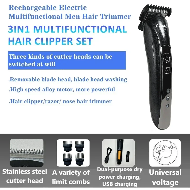 Cordless Barber Grooming Sets Body Trimmer for Men Groin Hair Trimmer Barber Clippers Haircut Kit Rechargeable Hair Clippers