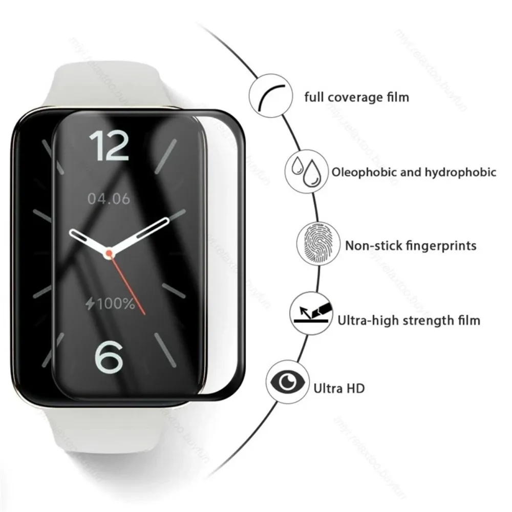 PMMA 화면 보호기 Xiaomi miband 7 pro nti-scratch 필름 화면 보호 스마트 시계 액세서리 용 전체 커버
