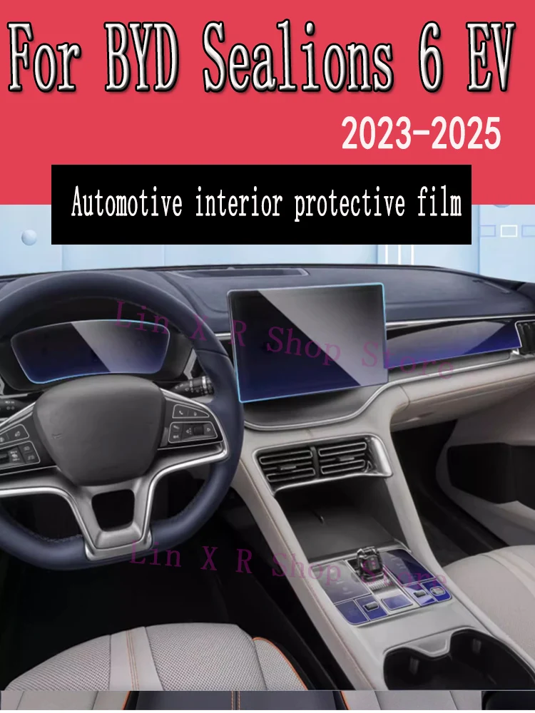 

For BYD Sealions 6 EV 2023 2024 2025 Panel Navigation Automotive Interior TPU Protective Film Anti-Scratch