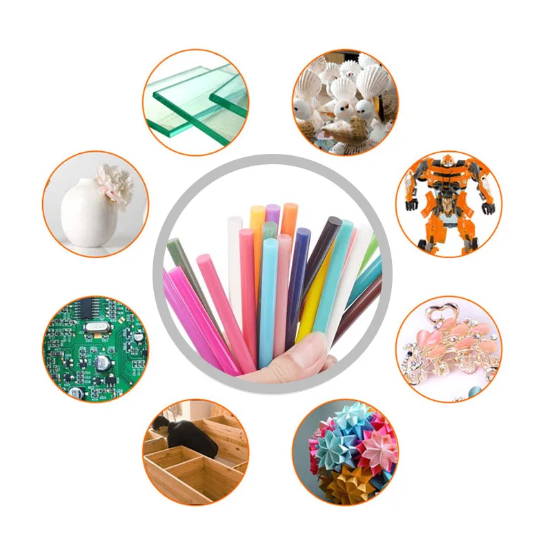 7mm Colorful Hot Melt Glue Stick High Viscosity Silicone Stick Handmade Diameter Household DIY Glue Rods Silicone Bars For Gun