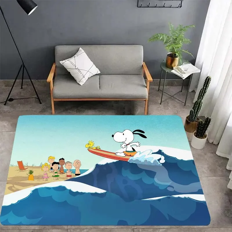 3d Snoopy carpet, living room bedroom housewares garden lawn mat children's room baby mat, bathroom kitchen non-slip carpet gift