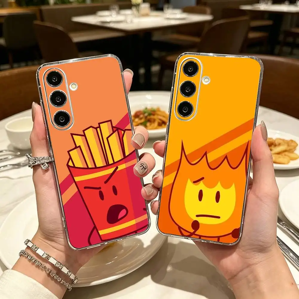funny BFDI BFB B-Bfdi Battle Phone Case For Samsung A71, A70, A52, A51, A40, A30, A20 Transparent Cover