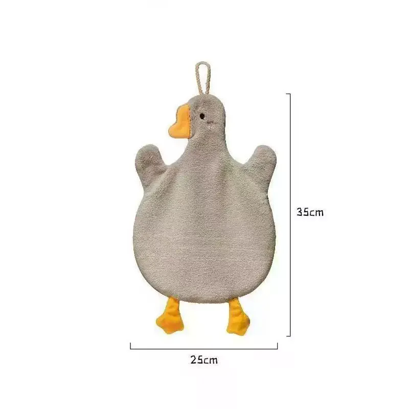 1PC Cartoon Goose Fazzoletto per le mani Appeso Asciugamano Asciugamano che assorbe l'acqua Forniture per cucina e bagno