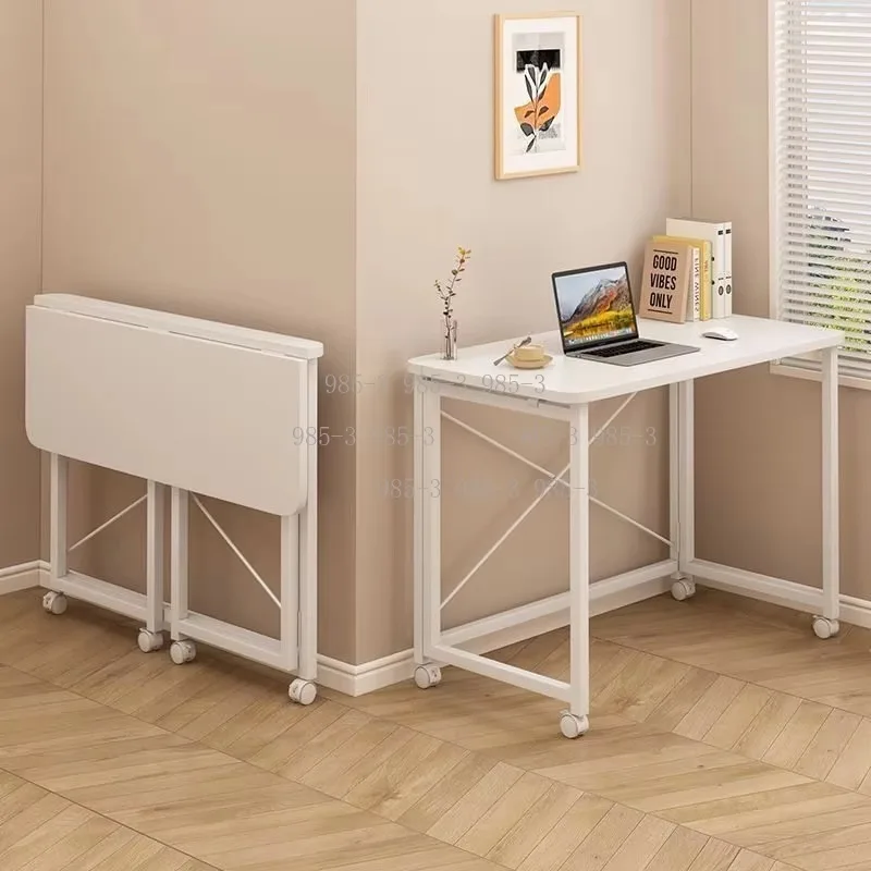 Folding Removable Computer Desk, Home Student Learning Writing Desk Bedroom Bedside Table