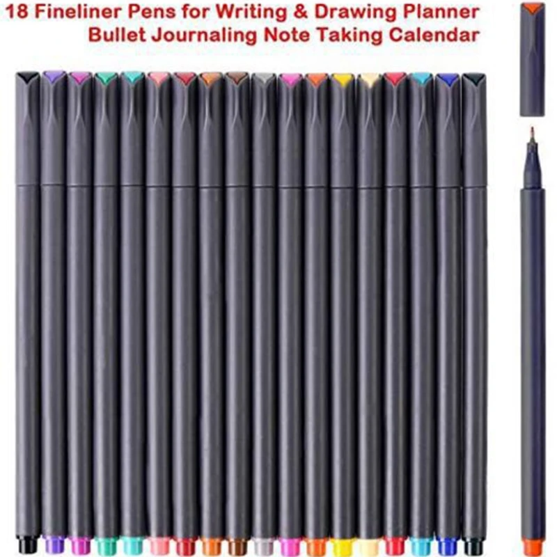 أقلام ملونة غرامة نقطة علامات غرامة تلميح رسم أقلام للأطفال الكبار بنين بنات التلوين والرسم اللوازم المدرسية