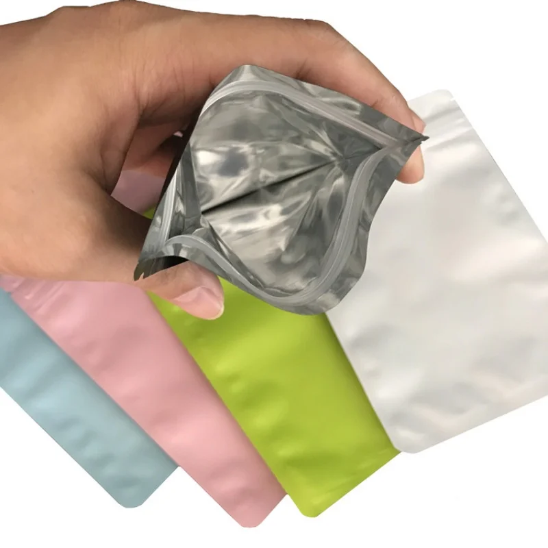 

Colors Aluminum Foil Zip Lock Packaging Bag DIY Cocoa Tea Matcha Powder CoffeeSnack Powder Sugar Spice Gift Heat Sealing Pouches