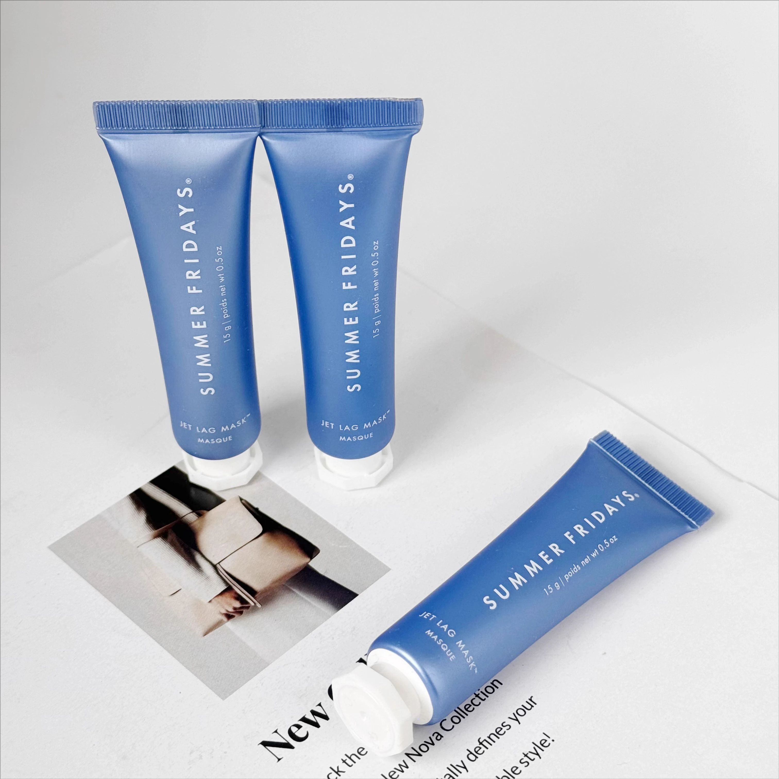 เซ็ตทริโอวันหยุดซัมเมอร์ฟรายเดย์ส ลิปบัตเตอร์บาล์มกลิ่นฮอตโคโค่ ทอสต์มาร์ชเมลโลว์ เจ็ทแล็ก มาส์ก มอยเจอร์ไรเซอร์ ลิปกลอส บำรุงผิว