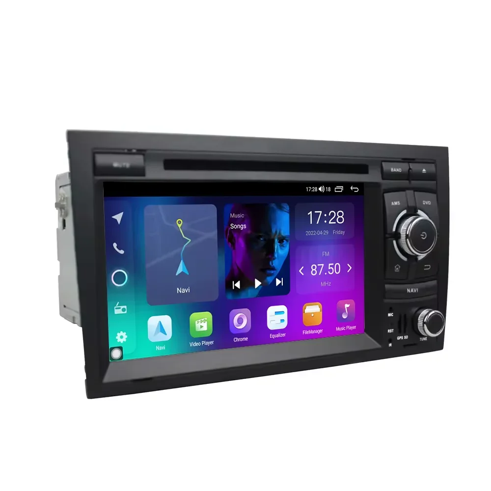 

2 Din Android Car Radio 8 Core Car Dvd Player 2k Diamond Screen Car Stereo For A4 2002-2008 Carplay With GPS Dsp Bt Fm Wifi