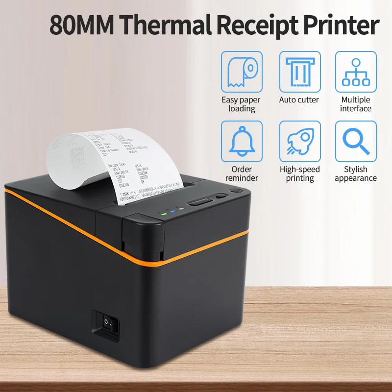 Mini-formaat Hoge kwaliteit 58 mm thermische printer Mini USB LAN Bluetooth-bonprinter met AutoCut-kassa Blue Tooth-printer