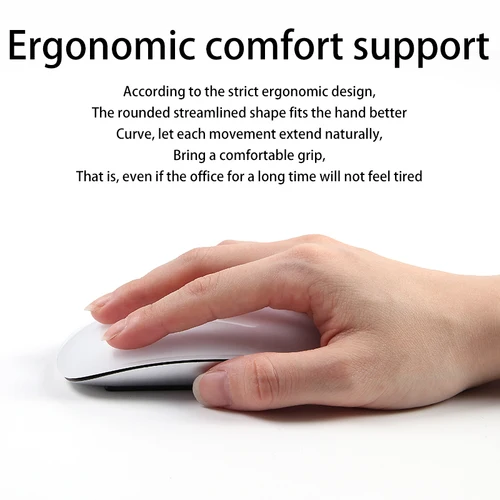 Imagen 2 del producto Ratón Bluetooth recargable Magic 3 para MacBook Air/Pro y Win, ratón ergonómico multitáctil BT5.0 inalámbrico delgado recargable