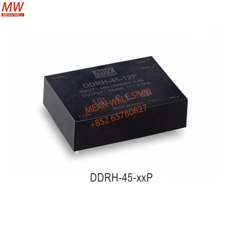

Импульсный источник питания MEAN WELL, 45 Вт, высокая надежность, 150 ~ 1500 В постоянного тока, преобразователь постоянного тока со сверхшироким входом DDRH-45-12DR 15 24 DR P ST