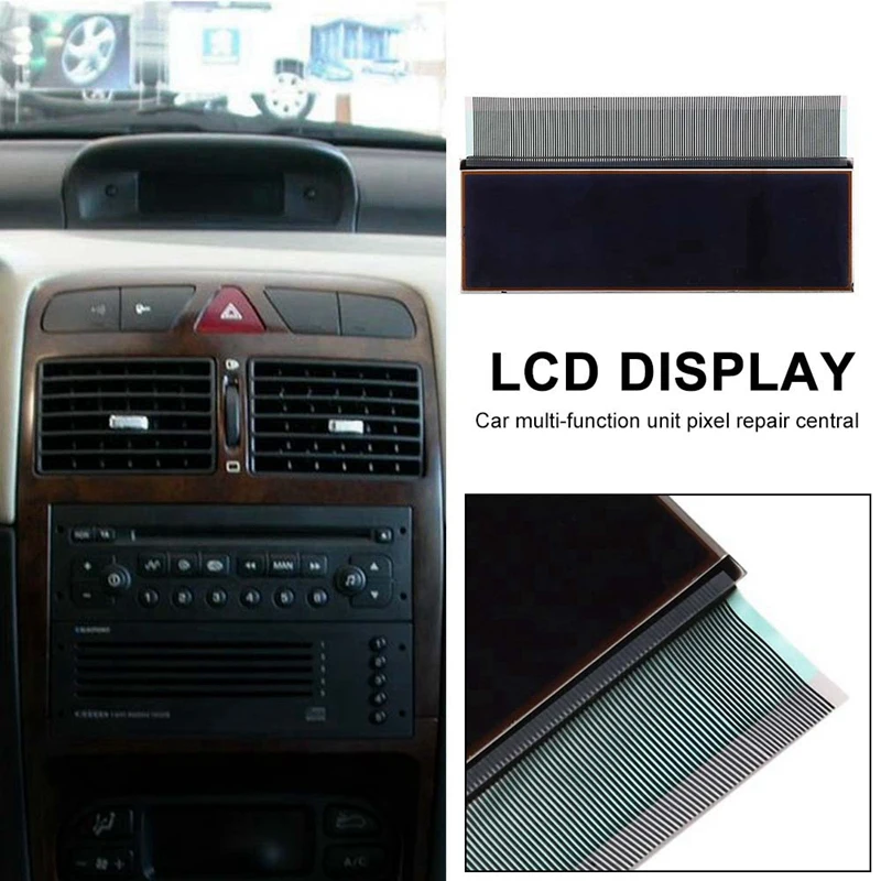 Car Central Navigator Radio LCD Display for Peugeot 206 307 Citroen C5 Xsara Picasso Instrument Screen Pixel Repair