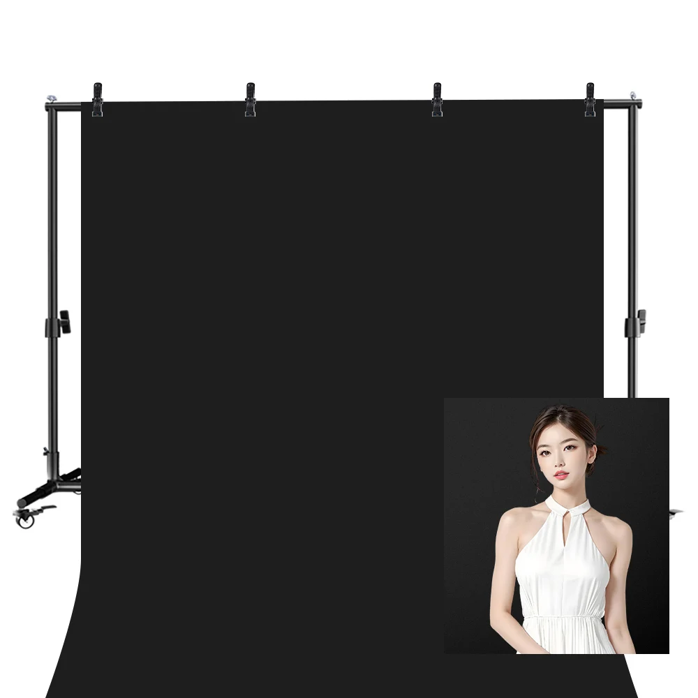 SH 2X3M Background Stand With Background Colth 4pcs Wheels And 4pcs Clips Photography Backdrop Frame Support For Photo Studio