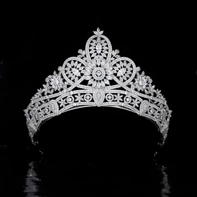 

Luxury Vintage Pop Jewelry Rugged Big Crown Bridal Banquet Host Travel Gifts Holiday Headwear Accessories H-5