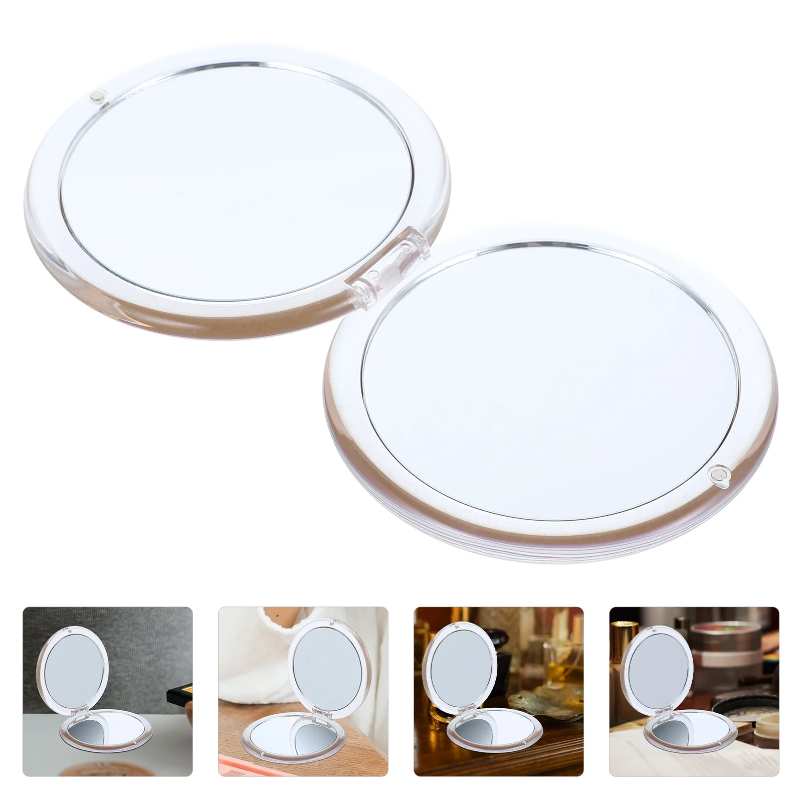 Dubbelzijdige compacte spiegel opvouwbaar 1x 10x mini vergrotende make-upspiegel reiszak cadeau bruidsmeisjes geschenken make-up compact