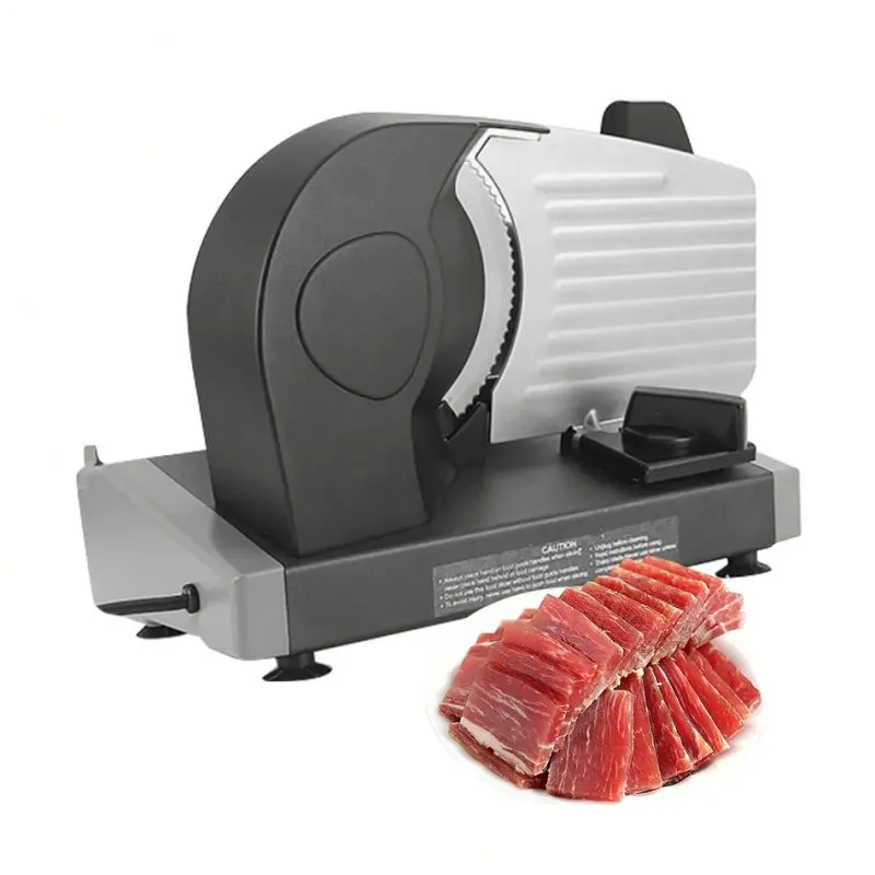 Popular Semi-Automatic Horizontal  Ham Chip Cutter Electric Beef Table Slicing Machine Fresh and Frozen Meat Slicer