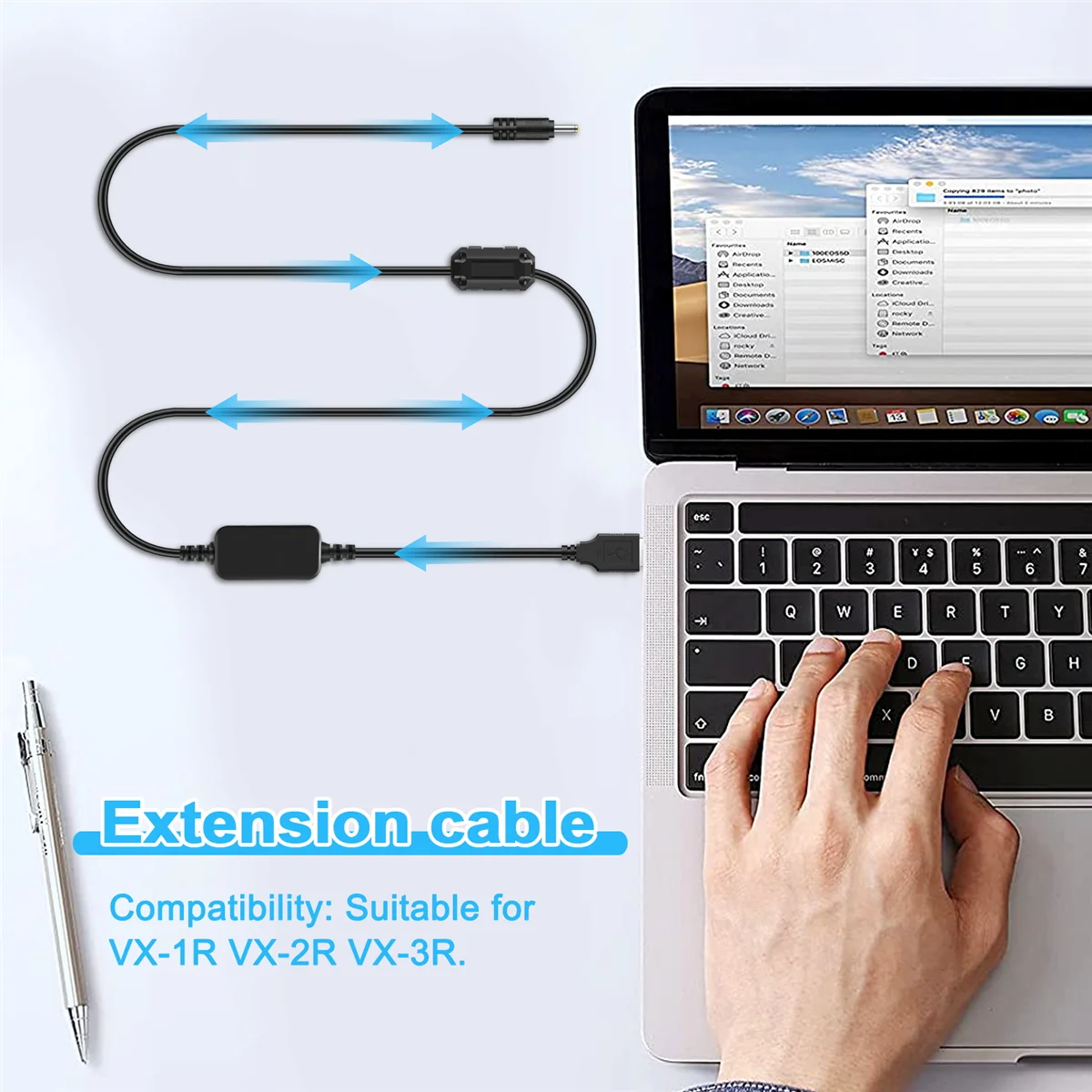 YAESU-USB Cabo Carregador, Carregador de Bateria YAESU, Walkie Talkie, VX-1R, VX-2R, VX-3R