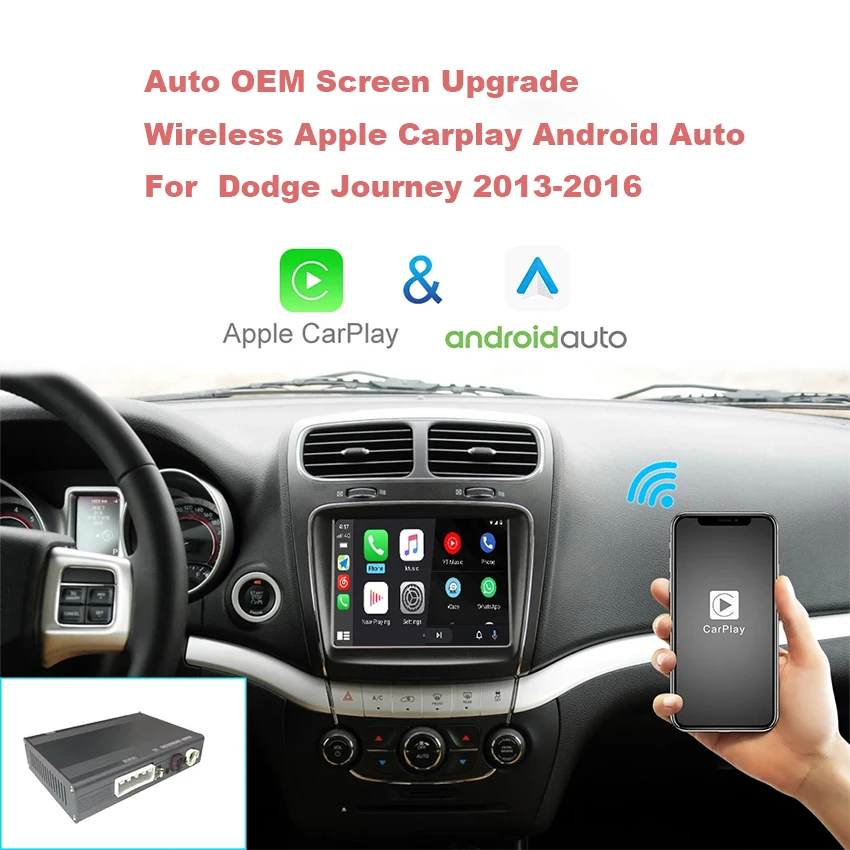 

Wireless Carplay Box for Dodge Journey 2013-2016 Radio Car DVD Player Mirror Link Android Auto GPS Navigation DSP Airplay