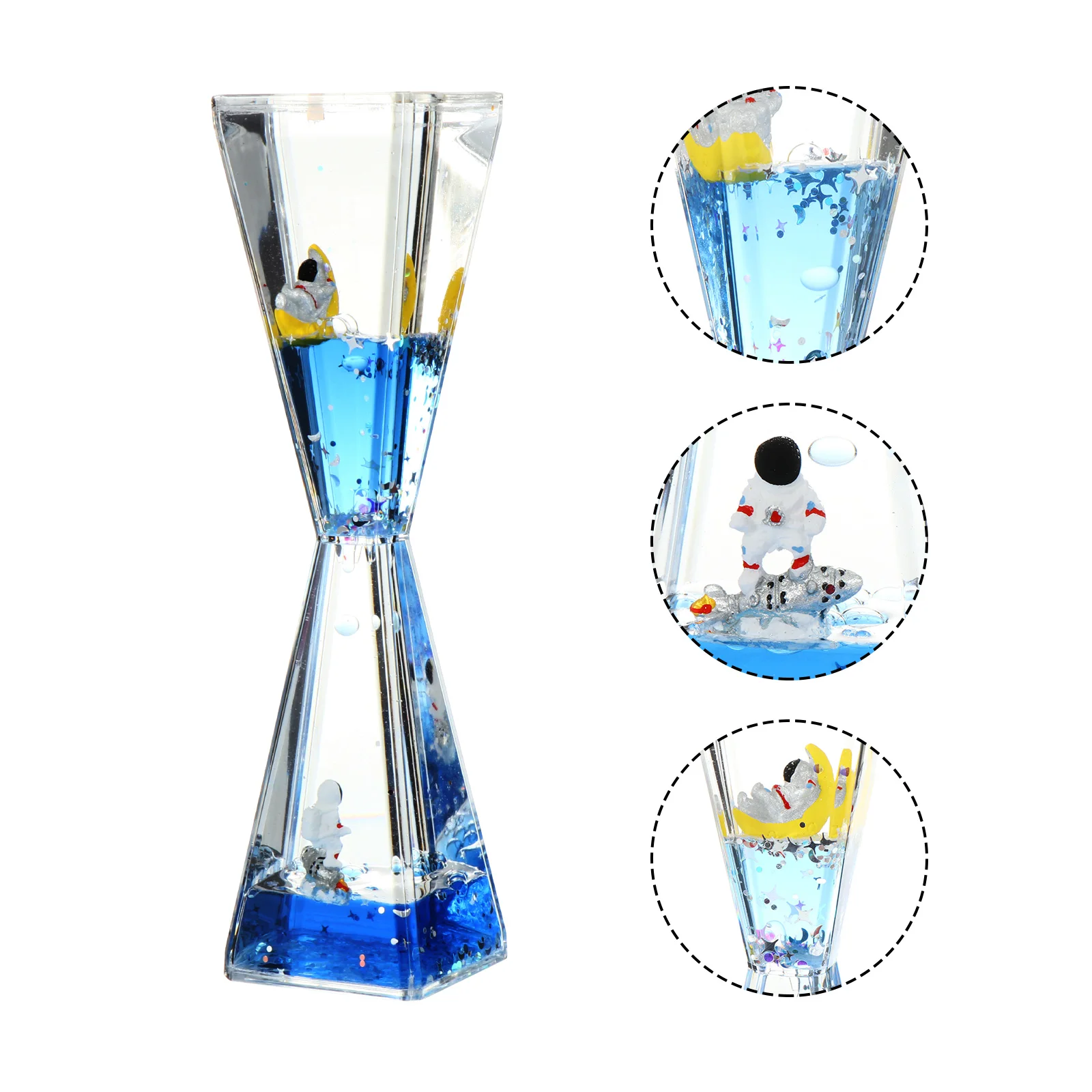 

Creative Desktop Hourglass Decorative Liquid Quicksand Timer Rust Resistant Ornament Paperweight Household Decor Compact Durable