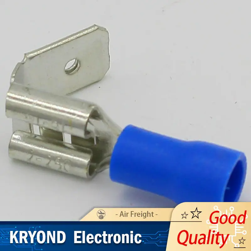 

20PCS Crimping Connectors Piggyback Female Spade Connector Terminals Brass Printed with Sn