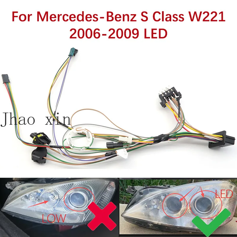 Interne Kabelbaum-Komponente für Mercedes-Benz S-Klasse W221 Autoscheinwerfer-Kabelbaum 2006–2009 LED-Stecker-Draht-Baugruppe
