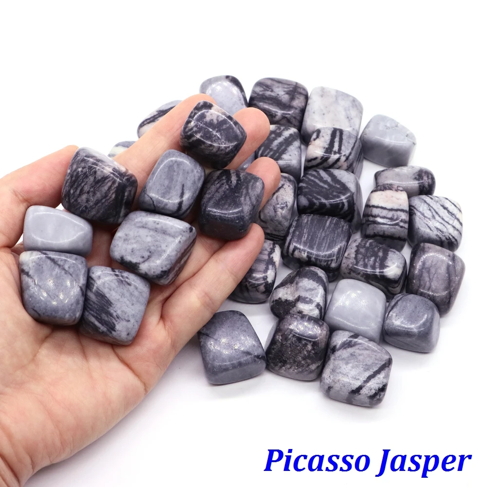 Natural Tumbled Stone Picasso Jasper Healing Crystal Reiki Energy Ore Minerals Gem Specimen Fish Tank Aquarium Garden Home Decor