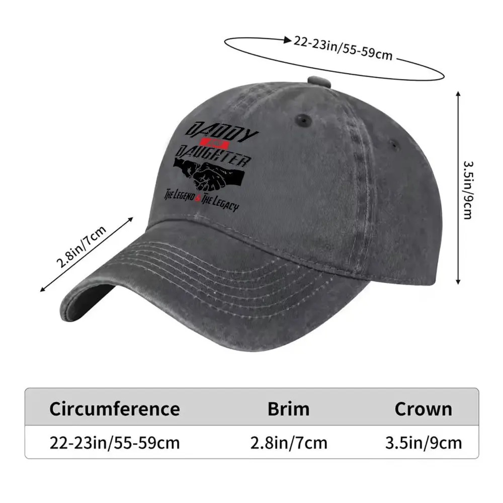 1pc Casual Fashion Father-Daughter Sentiment Printed Washed Baseball Cap, Premium Versatile Outdoor Accessory, Unisex Duckbill H