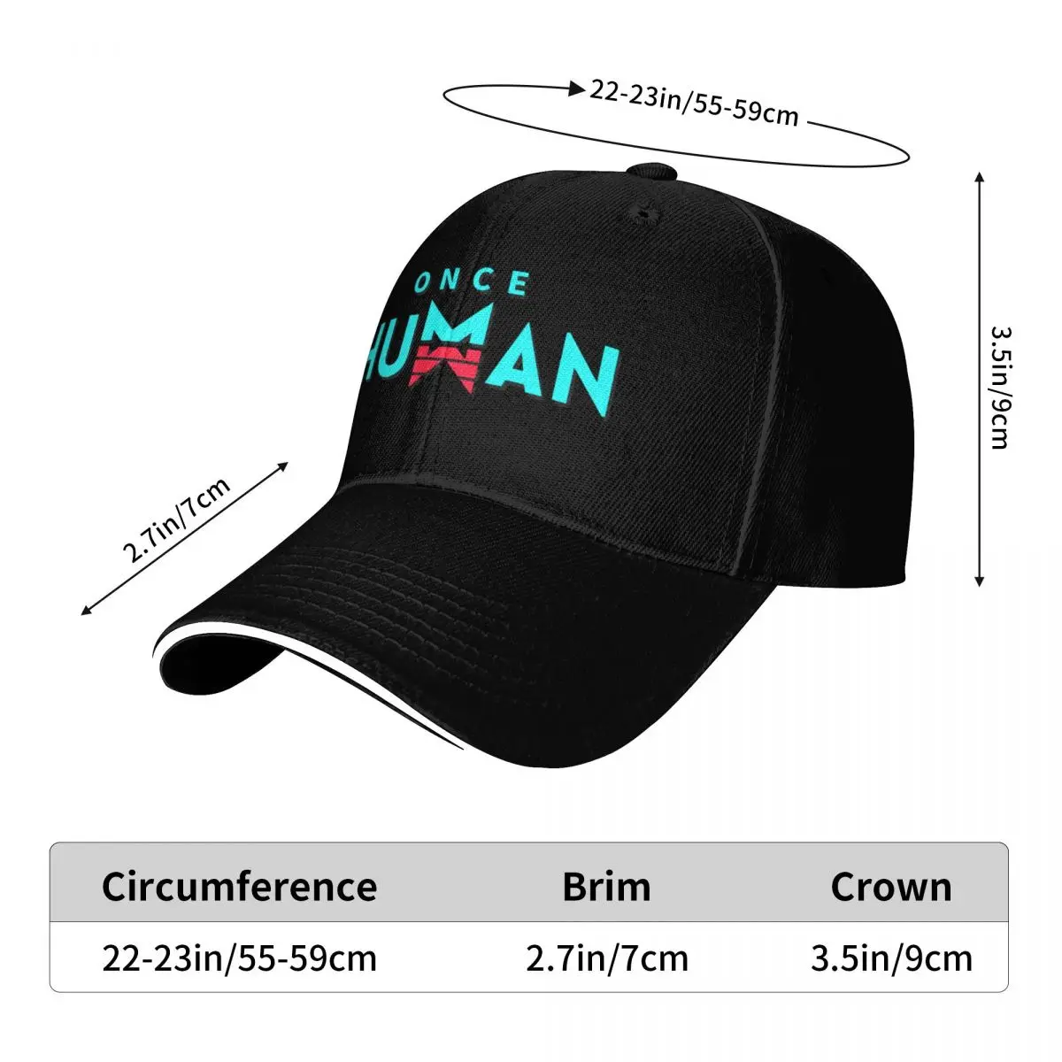 Once Human Logo + Baseball Cap New In The Hat Fishing cap Elegant Women's Hats Men's 6