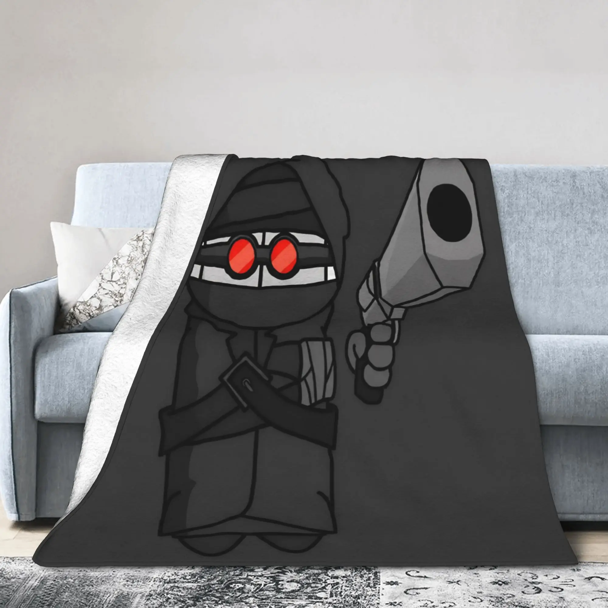 MADNESS COMBAT Hank Blankets Flannel  Multifunction Soft Throw Blankets for Bed Bedspread