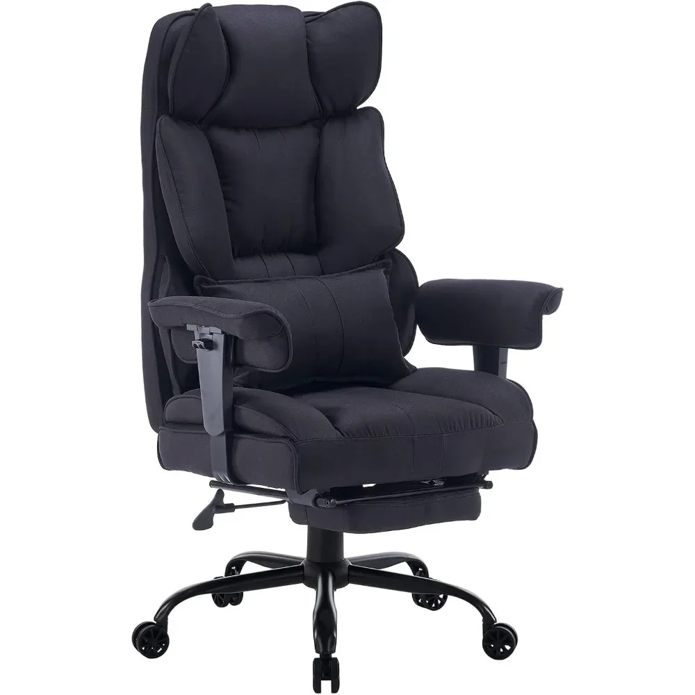 Big and Tall Office Chair 400 lb Weight Capacity, High Back Executive Office Chair with Foot Rest, Ergonomic Office Chair