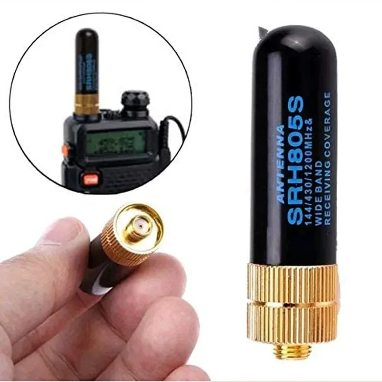 NEW 1/2 Pcs Mini  SMA-M/SMA-F Dual Band Antenna 136-174MHz & 400-520MHz SRH805S Walkie Talkie for Baofeng  UV-5R UV-888S