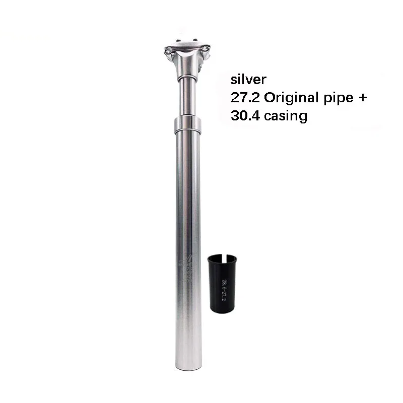 Bicycle Seat Post Tube Mountain Bike Shock Absorber 27.2mm 31.6mm Bicycle Shock Absorber Rod Aluminum Alloy Seat Tube