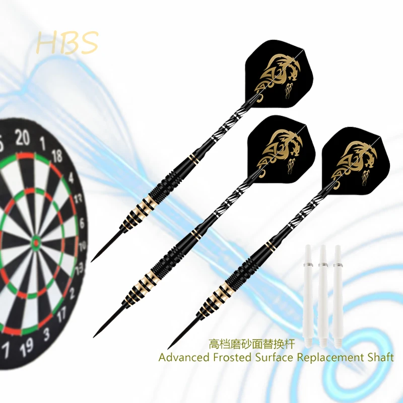 

HBS Professional Hard Tip Darts SET 23g Brass Darts Indoor Entertainment Competitive Games with Beautiful Storage Box 3PCS/SET