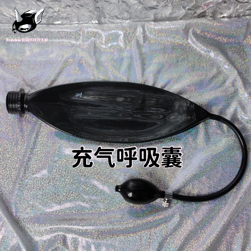 

Latex Inflatable Breathing Bag, Breathing Limitation, Control Latex Gas Mask Accessories