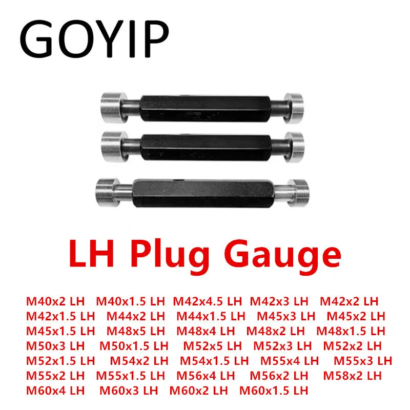 

M40 M42 M44 M45 M48 M50 M52 M56 M58 M60 6H LH Metric Thread Plug Gauge GO NO GO Left Hand Gage Support Customized